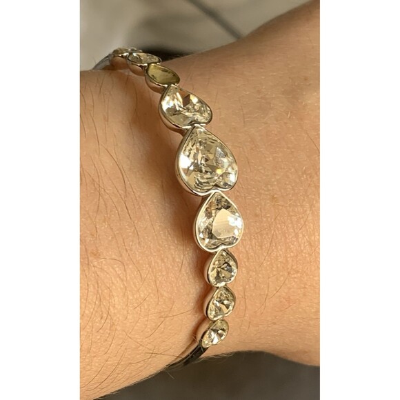 Swarovski Heartstone Bracelet 827545 Silver Hearts *Missing 1 Heart Crystal* - Picture 10 of 13